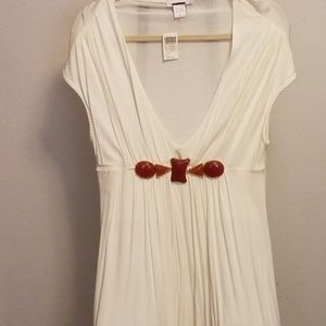 Cream top/Dress with stones